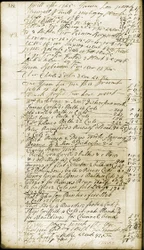 Seite 279, aus Rathbones Notizbuch, 1742